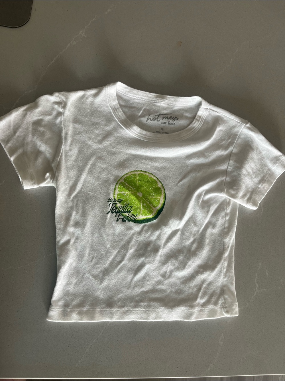 Hot Mess by Alix Earle tequila baby Tee